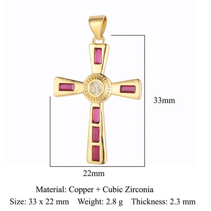 Flower Virgin Star Eye Copper Zircon Pendant