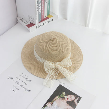 New Lace Hat Women's Summer Flat Brim Fashion Sun