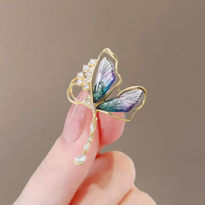 Translucent high-end butterfly brooch