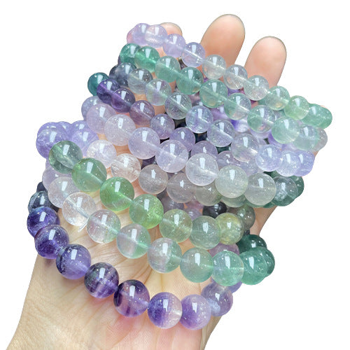 Natural gradual change color fluorite bracelet