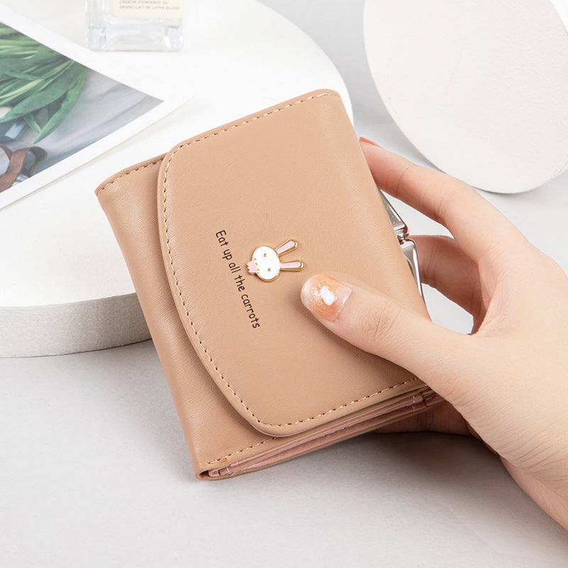 Cute rabbit wallet pu leather