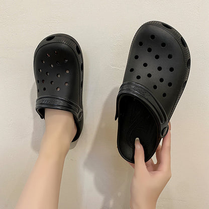 Baotou hole shoes women step on shit soft soles