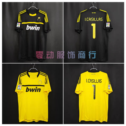 11-12 Real Yellow Black Retro 1 Casillas GK Jersey