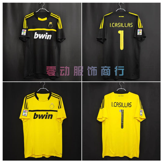 11-12 Real Yellow Black Retro 1 Casillas GK Jersey