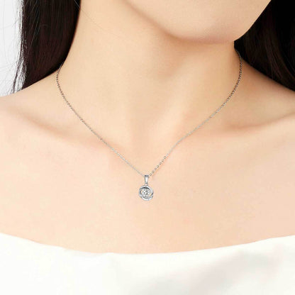 5A Zircon Mobius Pendant Necklace