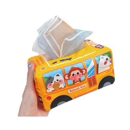 Indestructible Tissue Box Toy Baby Crinkle Cloth 3-12M Teething