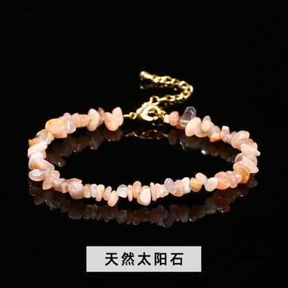 Natural powder crystal gravel bracelet