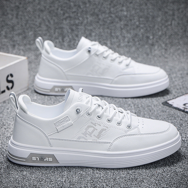 Korean-Style Breathable White Sneakers