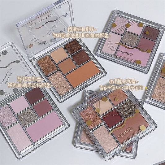 Seven-Color Eyeshadow Combo Palette with Highlighter