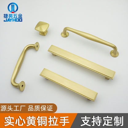 Gold single hole copper handle