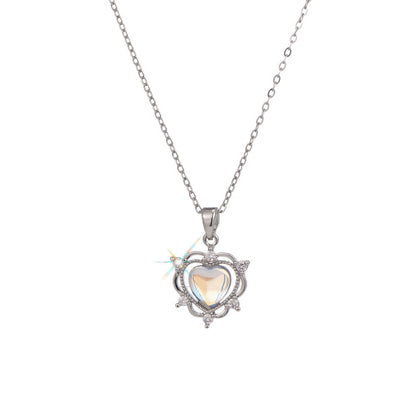 Love necklace blue zircon