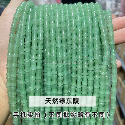 5 * 12Mm natural olivine bamboo beads loose beads