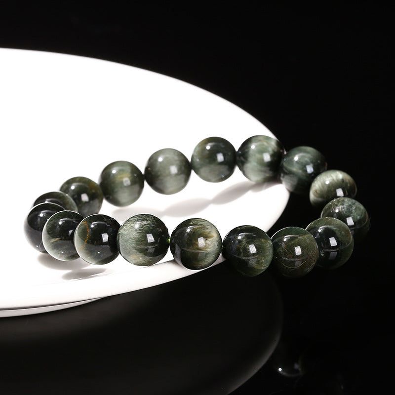 Natural opal actinolite bracelet