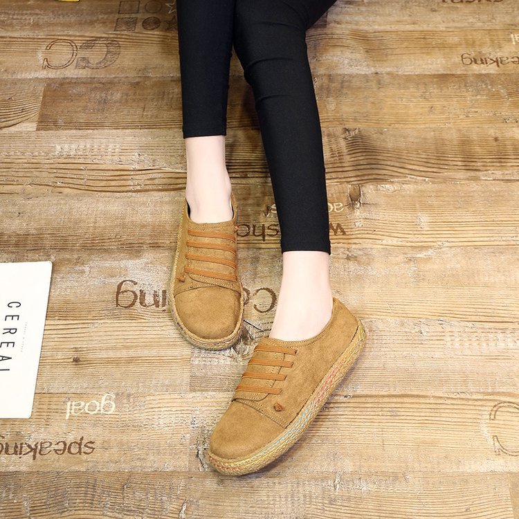 Spring and summer suede beef tendon soles