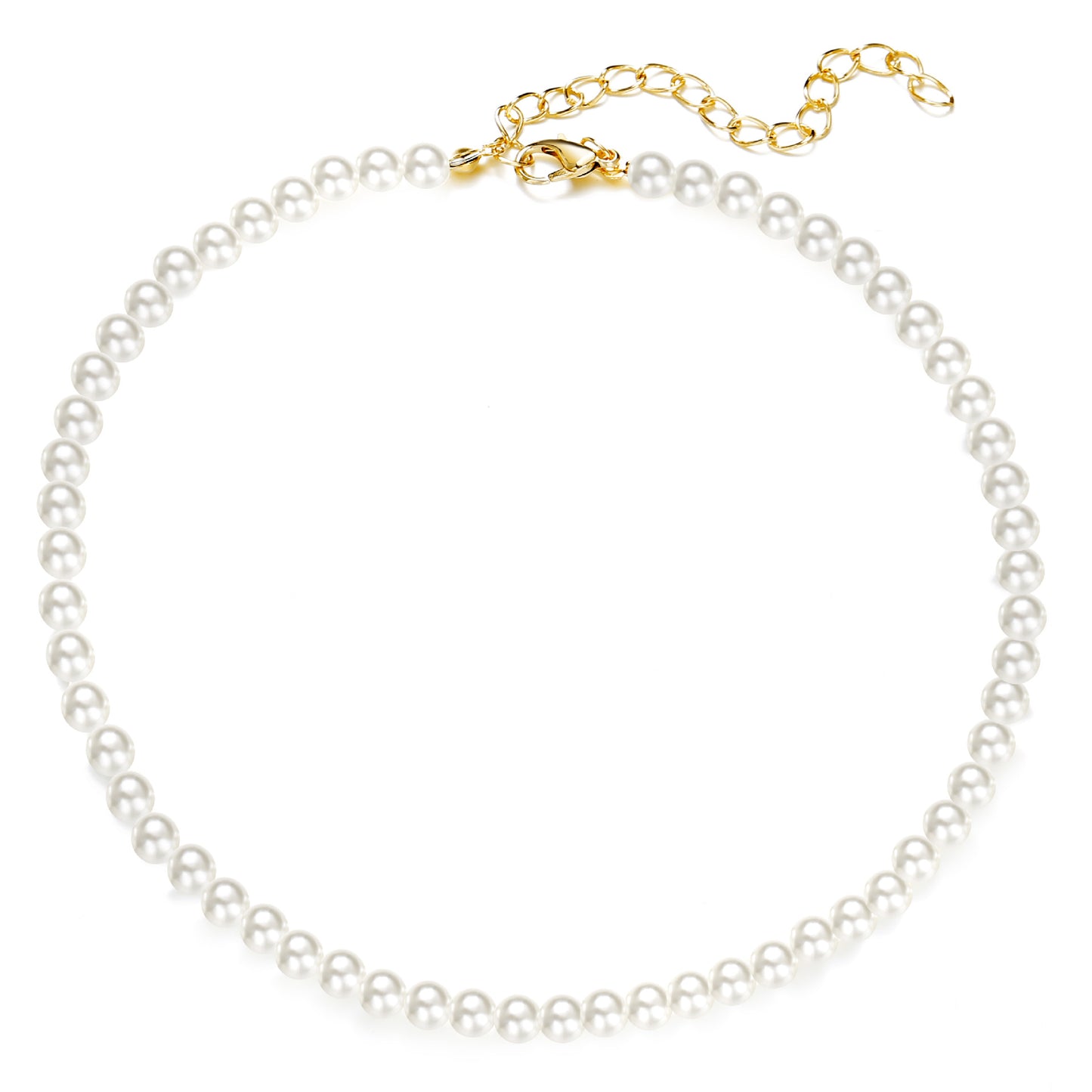 Pearl necklace choker clavicle necklace