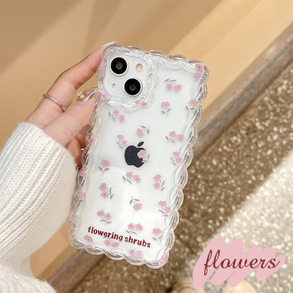 iPhone 14 Pro Twist Purple-Pink Flowers TPU Apple 13 Shockproof