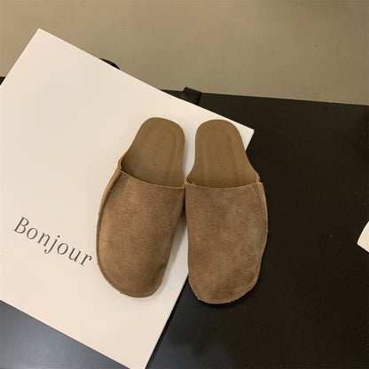 Flat bottom matte slippers