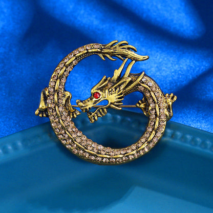 Feilong shape brooch