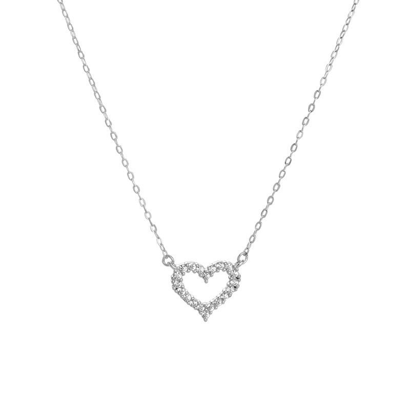 Zircon Titanium Steel Love Necklace