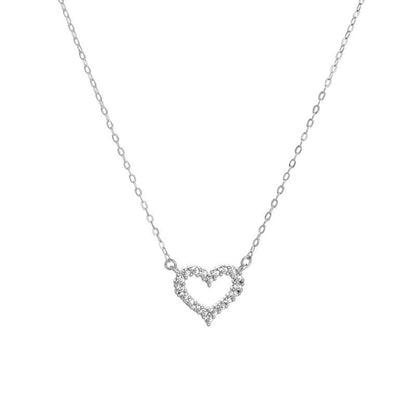 Zircon Titanium Steel Love Necklace