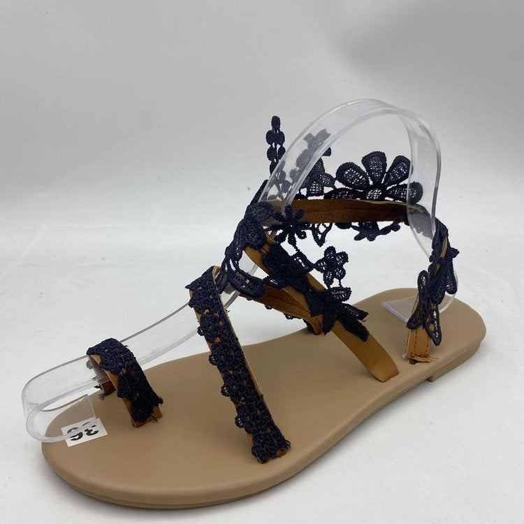 Flower Casual Flat Roman Sandals Women