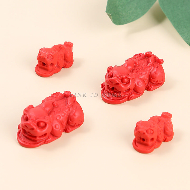 Cinnabar Pixiu loose beads