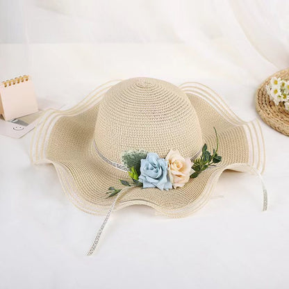 DIY Hat Vacation Wide Brim Korean Floral Beach Sun