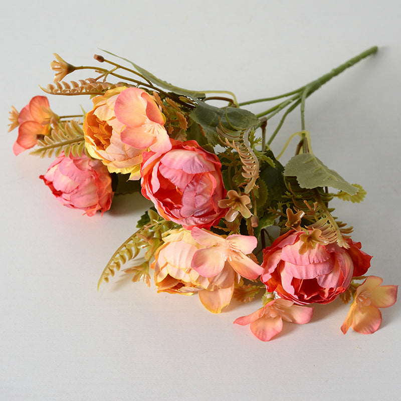 Artificial peony rose hydrangea small bouquet