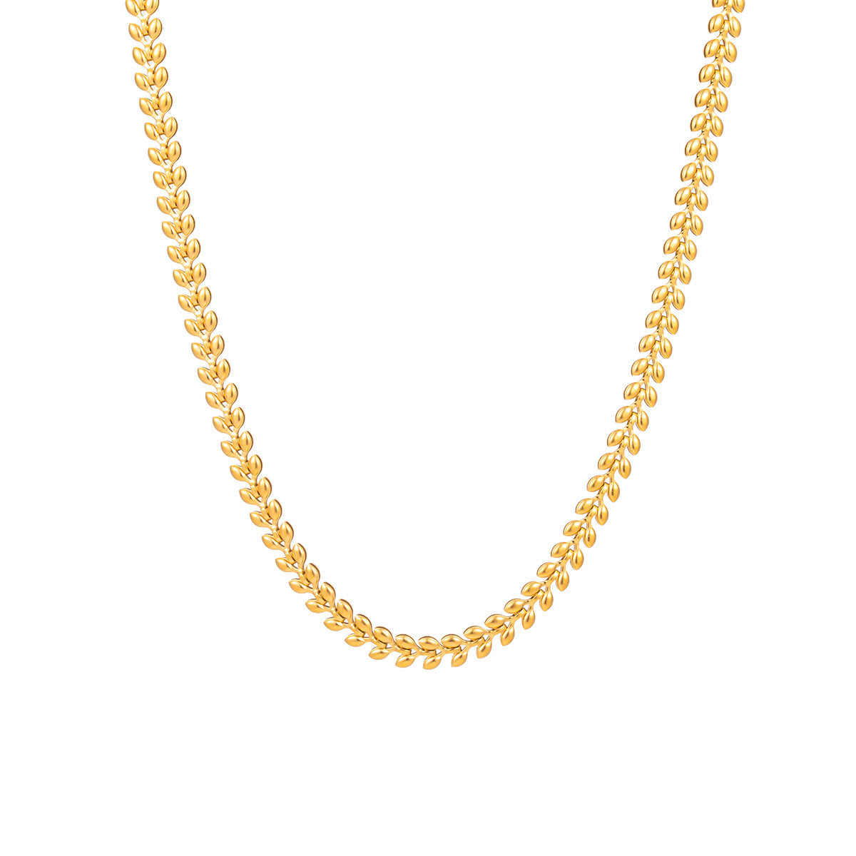 Golden stainless steel necklace fashion