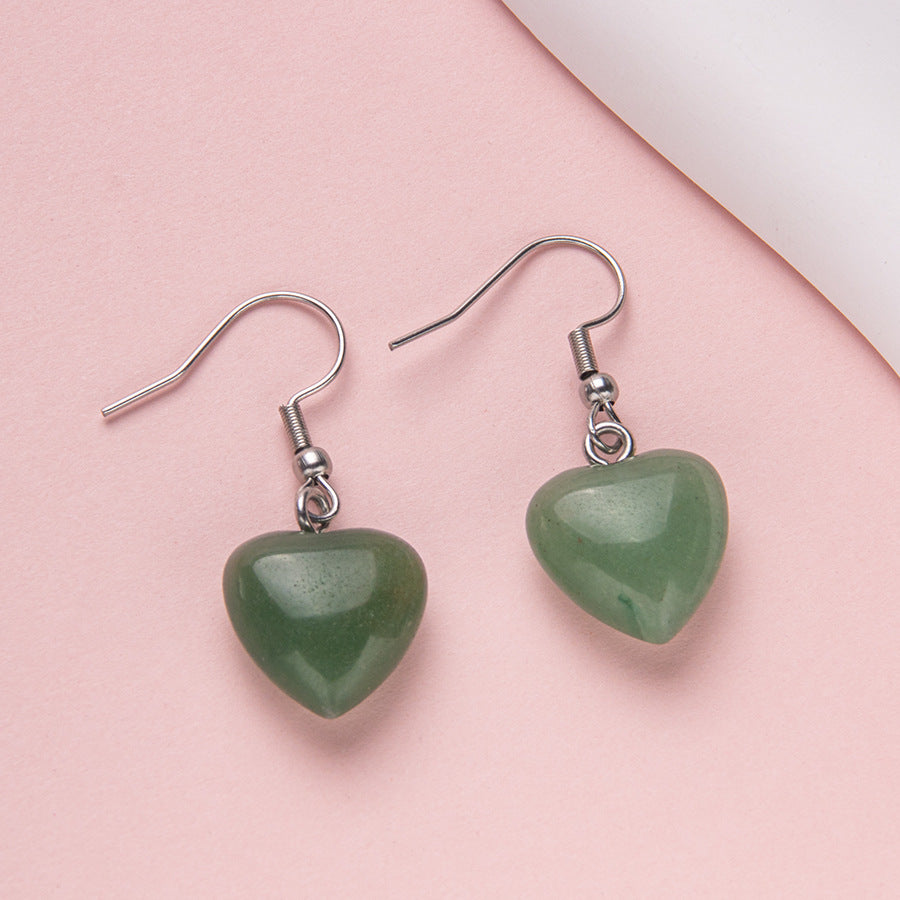 Crystal Stainless Steel Heart Earrings