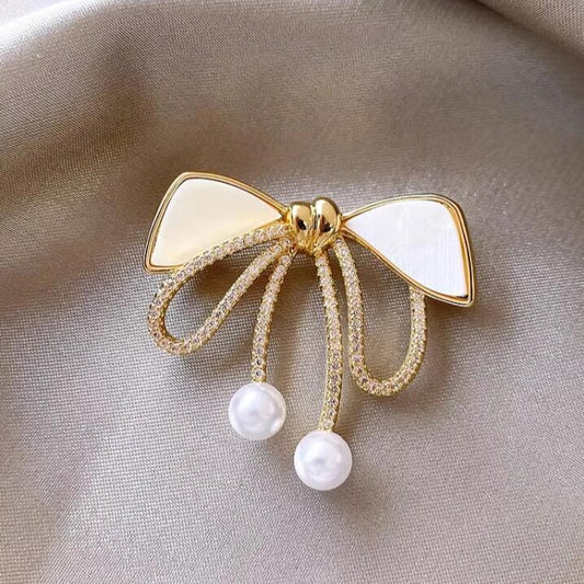 High-end bow brooch for women