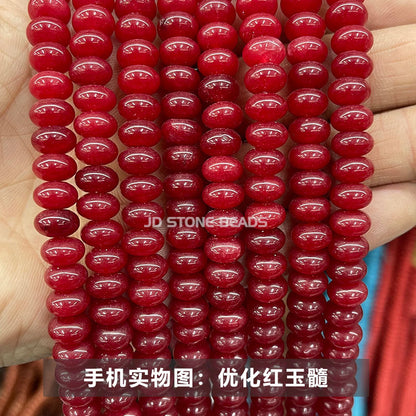 8 * 4Mm natural stone chalcedony abacus beads loose beads