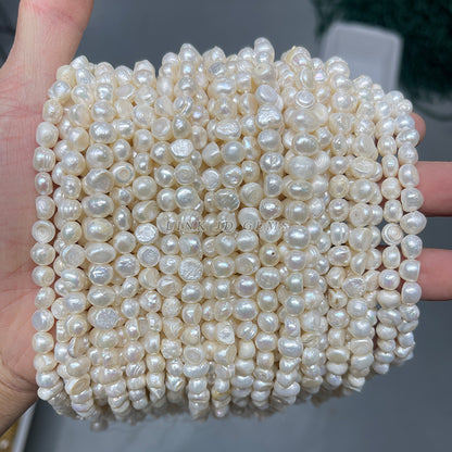 Natural White Freshwater Baroque Pearl Loose Beads