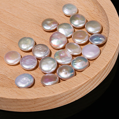 Freshwater pearl non-porous button beads loose beads