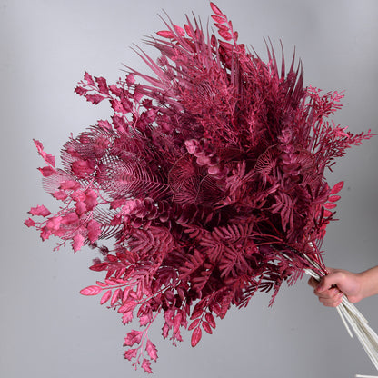 Burgundy themed artificial flowers