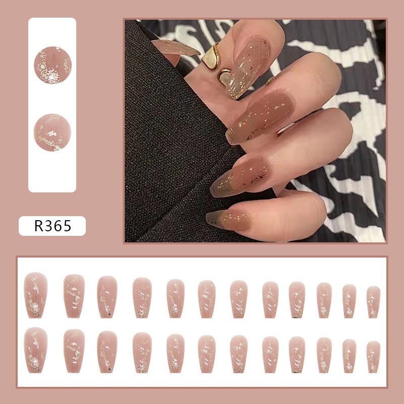 Wearable Blush Short Removable Nail Stickers