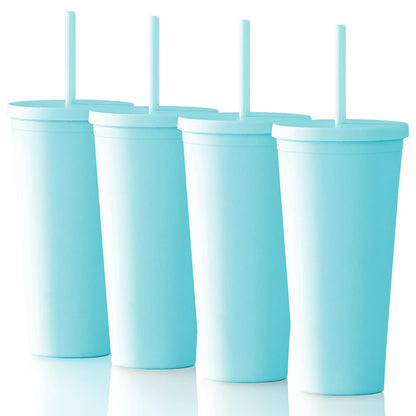 Stainless steel straw cup 750ml fashion