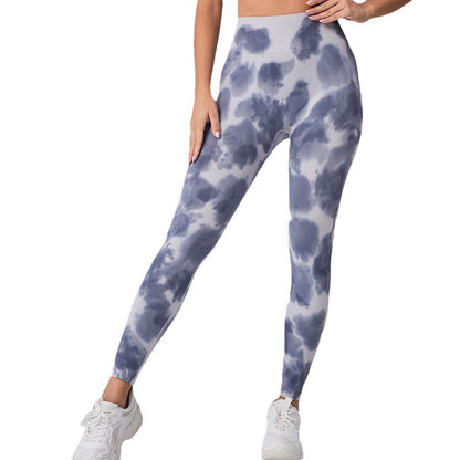 Euro Seamless High-Waist Tie-Dye Butt-Lifting Yoga Pants