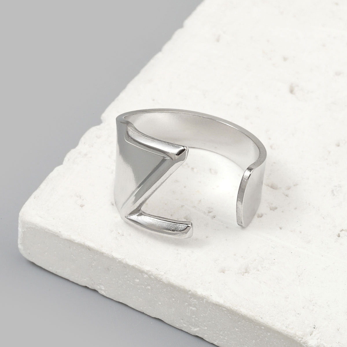 Titanium steel 26 English letter ring