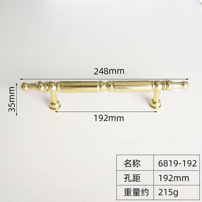 Wardrobe door brass handle