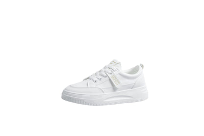 women's thick sole white casual shoes