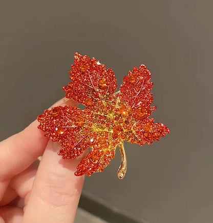 Red Maple Brooch