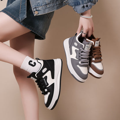 Women's thick-soled high top shoes