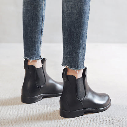 Platform rain boots non-slip car wash shoes