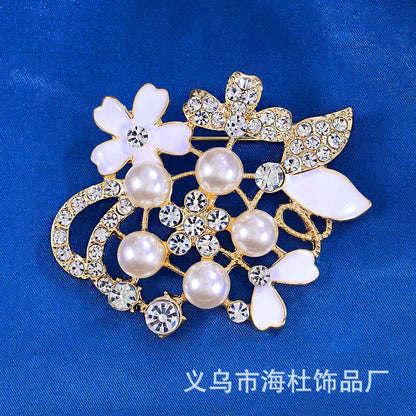 Brooch High-end Diamond Flowers