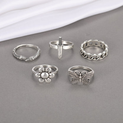 New Sword Flower Ring Set 5-piece