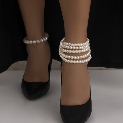 Double temperament beaded anklet