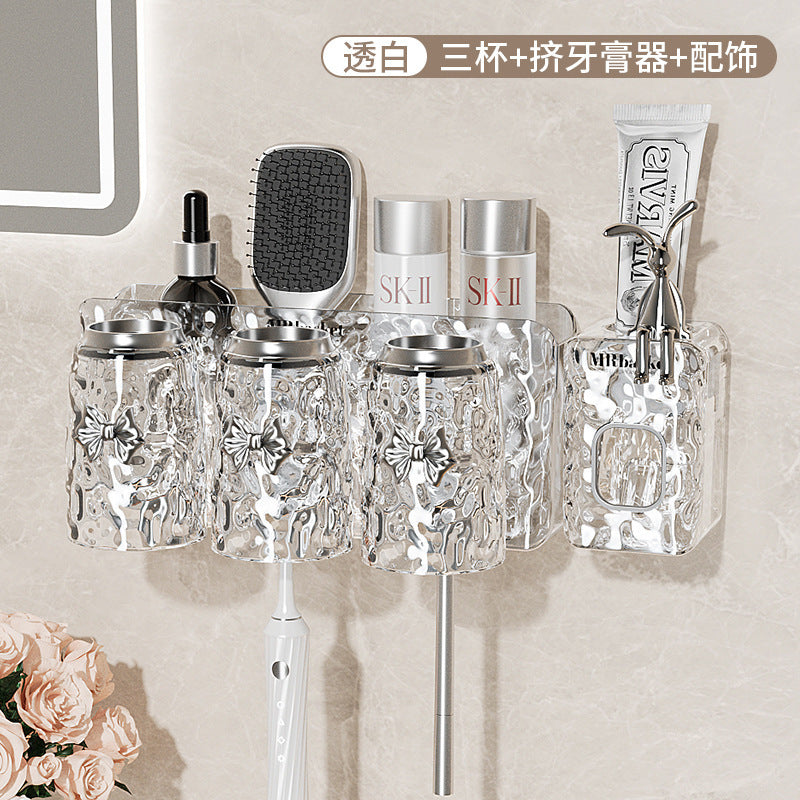 Toothbrush Holder No Drill Wall Mount Bathroom