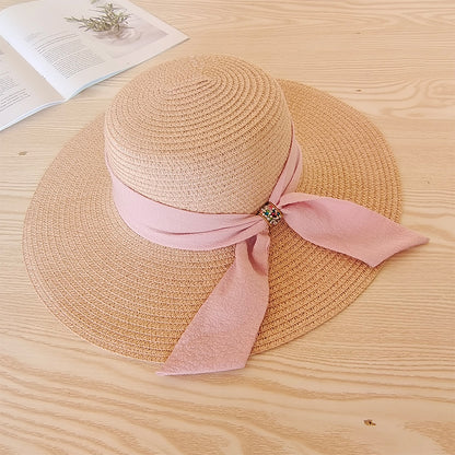 Wide Brim Straw Summer Korean Trendy Foldable Beach Sun UV Women Hat