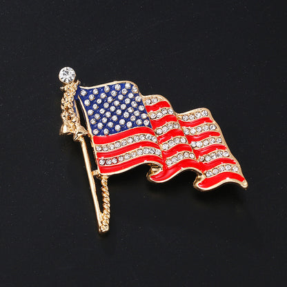 Flag brooch high-end